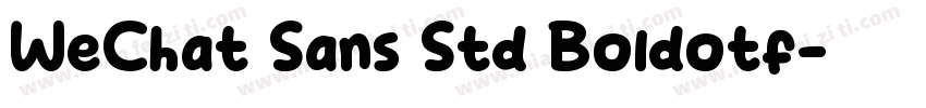 WeChat Sans Std Boldotf字体转换